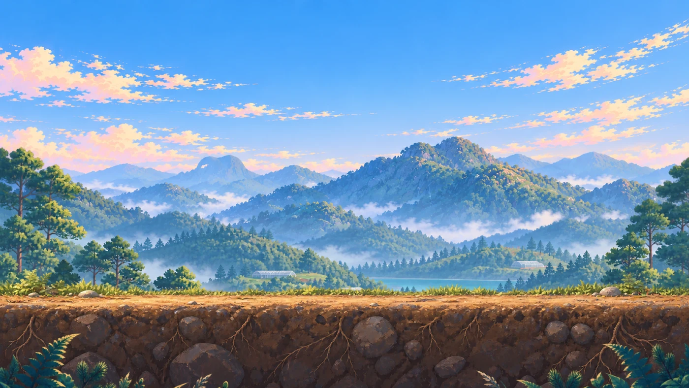 Illustrated Da Lat · Langbiang 100 journey landscape
