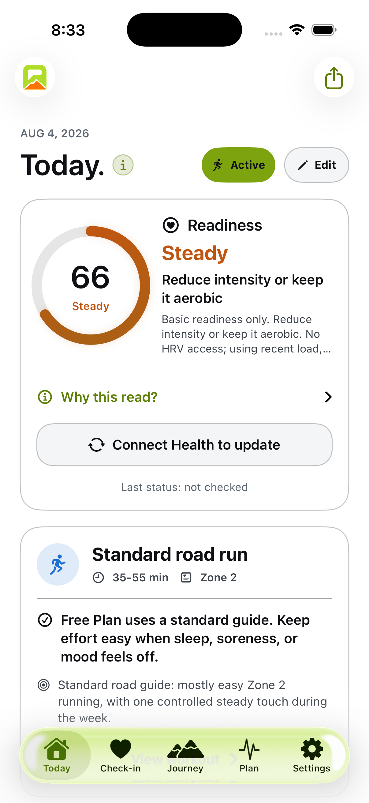 PACEVARO daily readiness guidance
